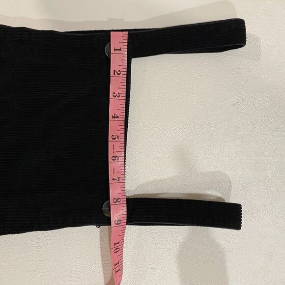 Topshop Black Corduroy Pinafore Overall Dress Size US 6 UK 10 EUR 38 - Picture 8 of 10